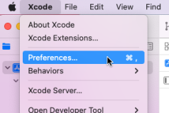 xcode preferences