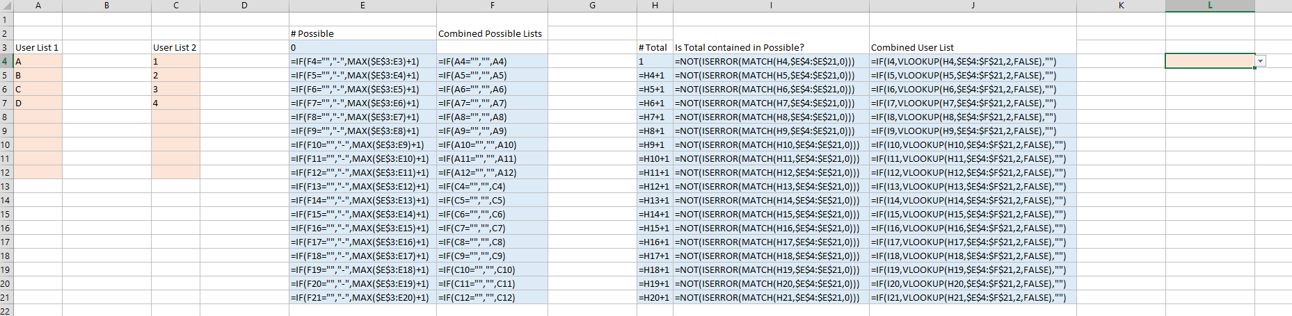 Formulas