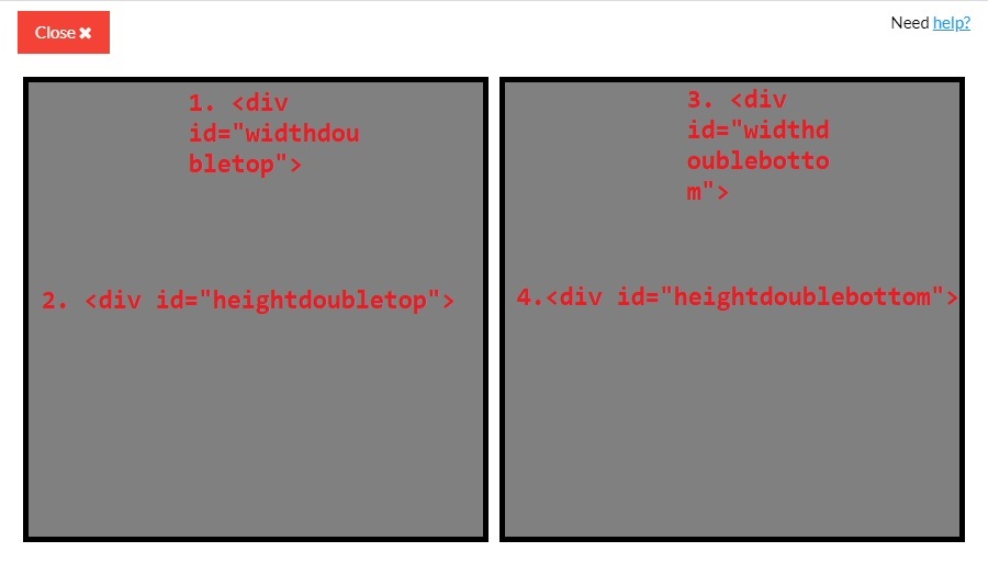 Width and Height positioning