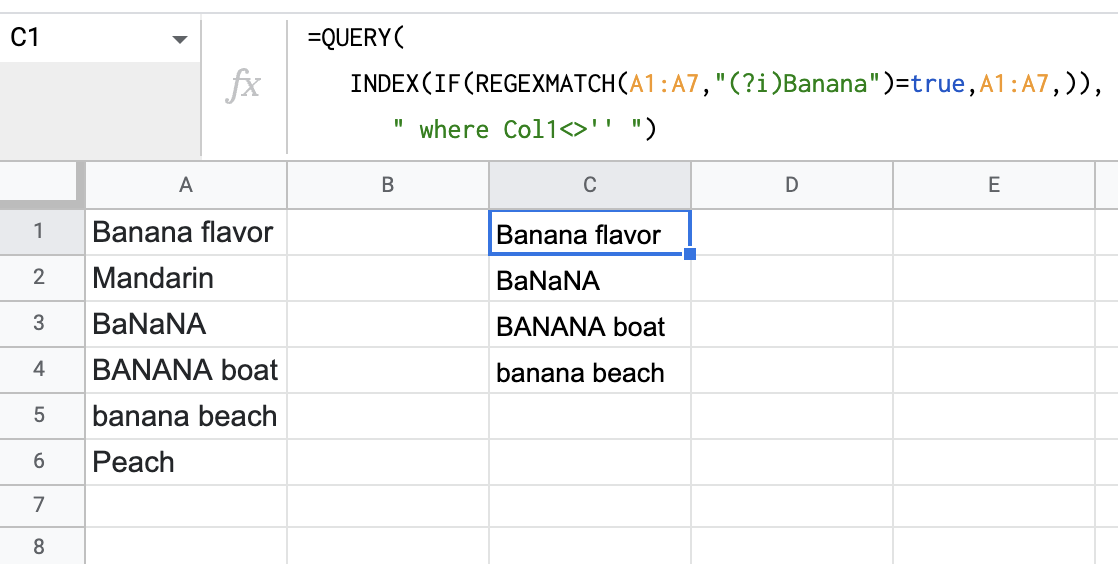 regex query case insensitive