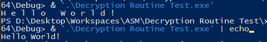 Powershell printing output