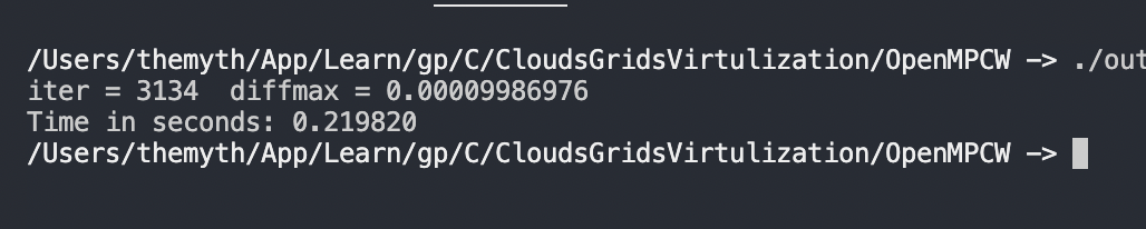 Parallel code - 2 threads