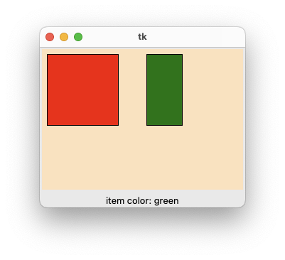 screenshot of window with red and green canvas items