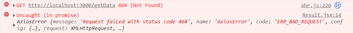 chrome console error message