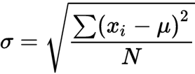 standard deviation formula