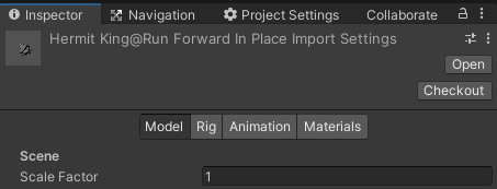 Model scale in import settings