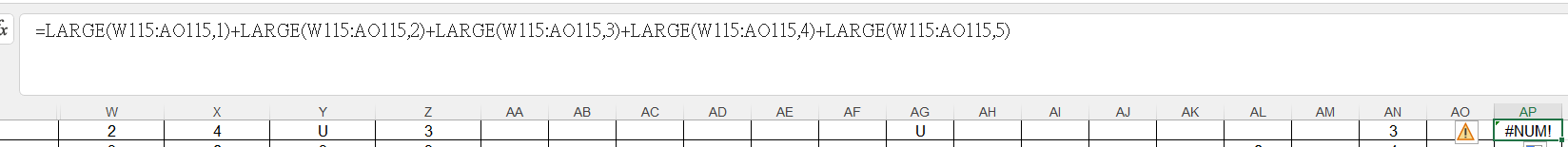 Excel table