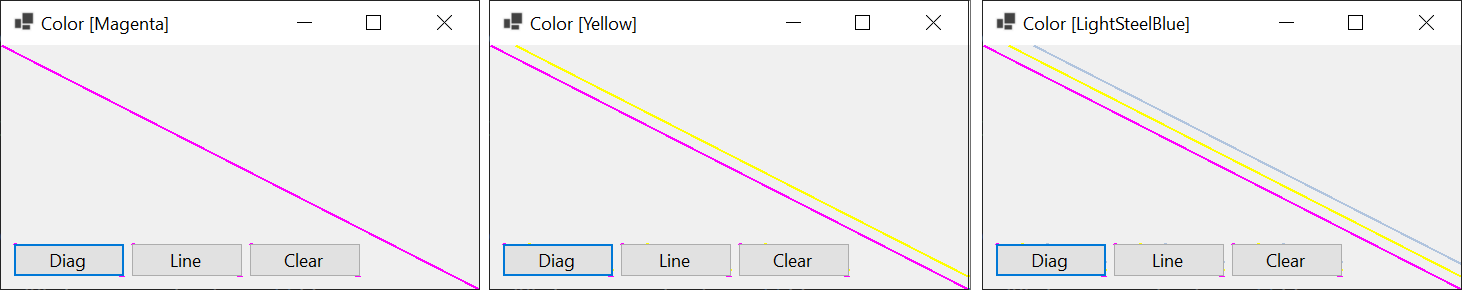 color diagonals