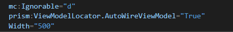 AutoWireViewModel declaration in XAML.