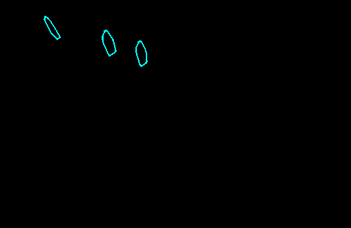 Image of three similar blobs