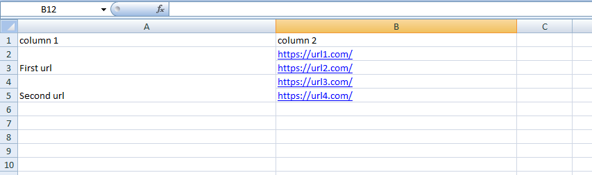 Excel file