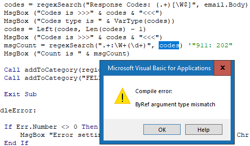 Compile error