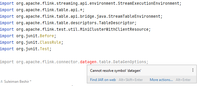 Cannot resolve symbol datagen