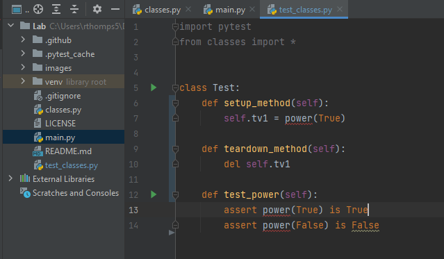 Greyed out in pycharm