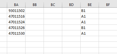 lookup value as numbers