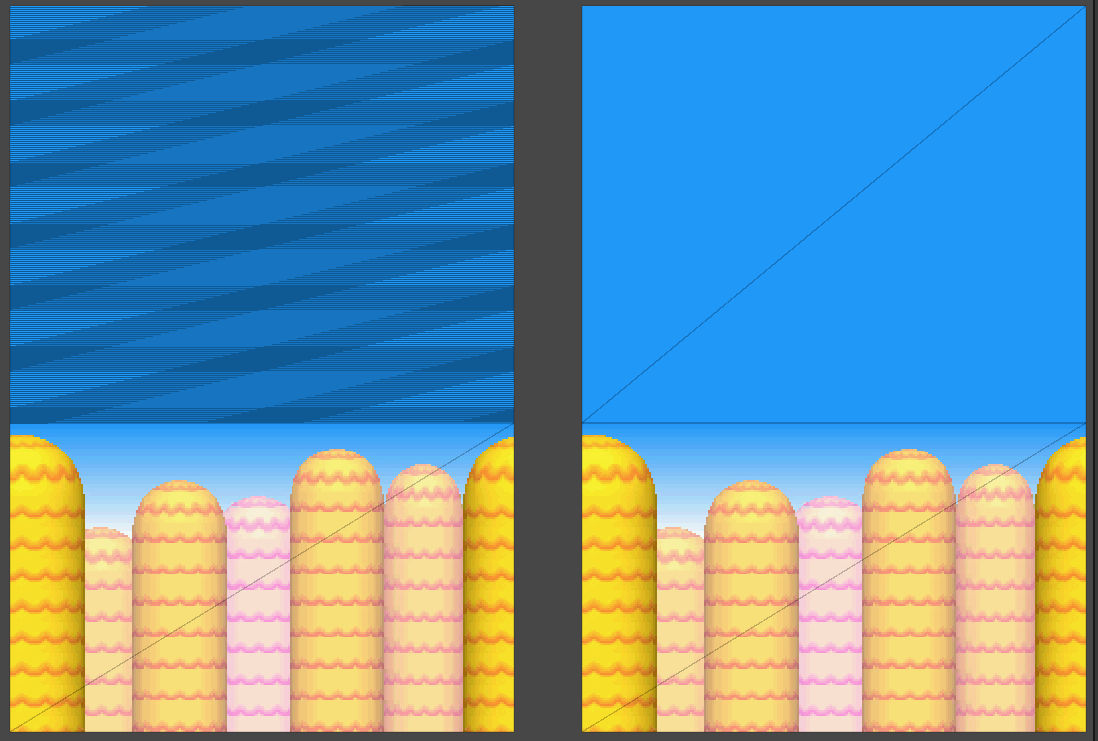 Comparison between sliced & tiled mode