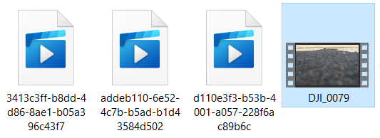 Smaller files created from original file