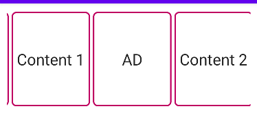 The resulting layout showing the content interspersed with ads