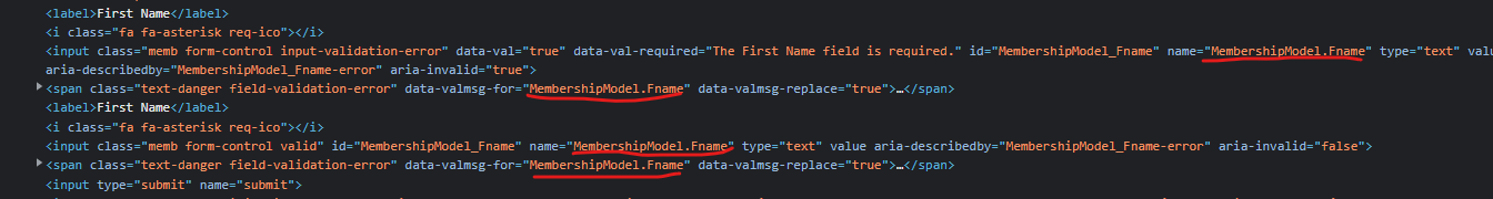 Reason validation works only on the first textbox field