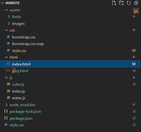 screenshot of file structure