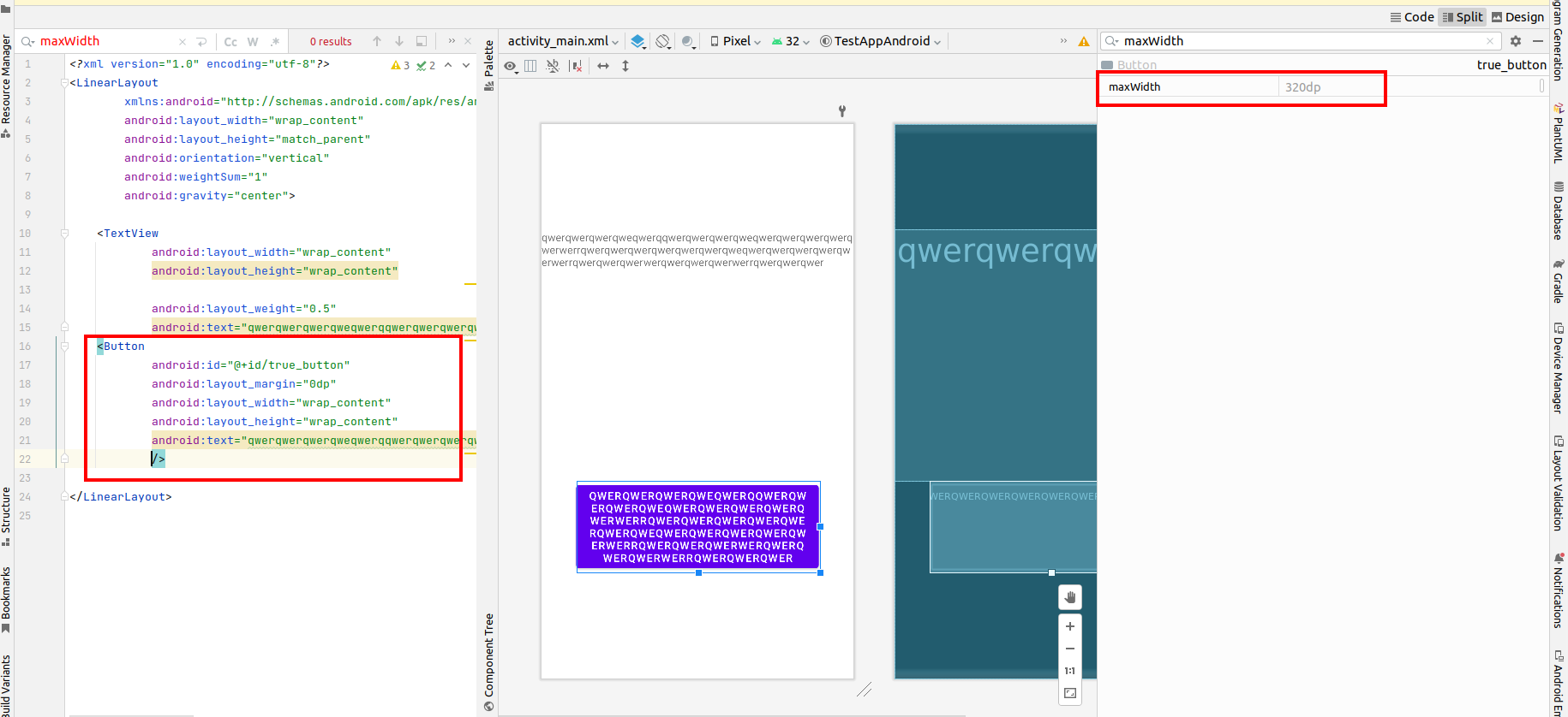 Button properties