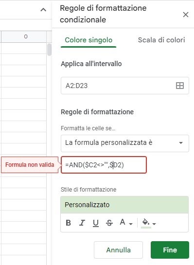 invalid formula