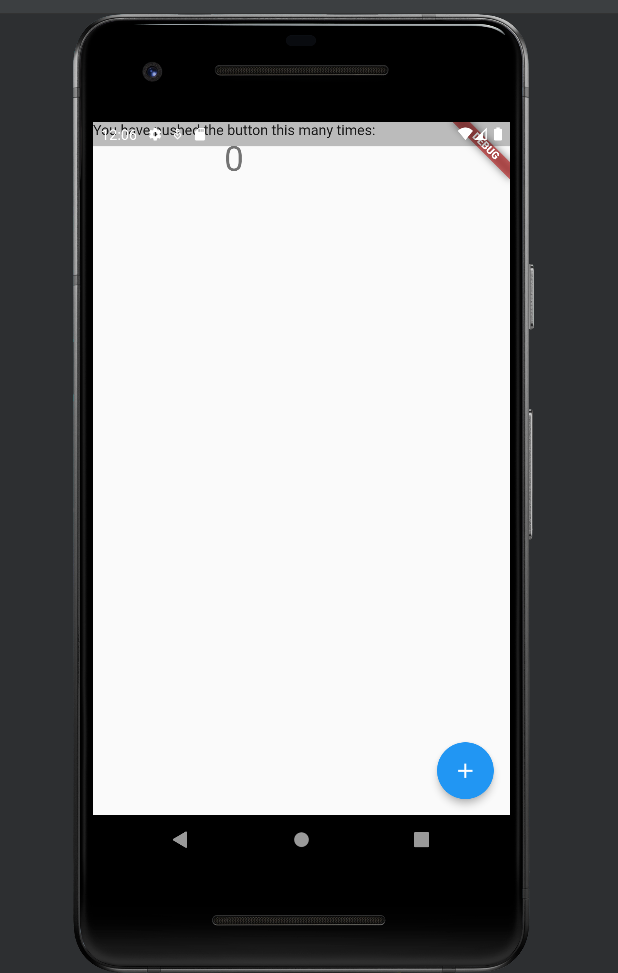 Flutter App navbar over app