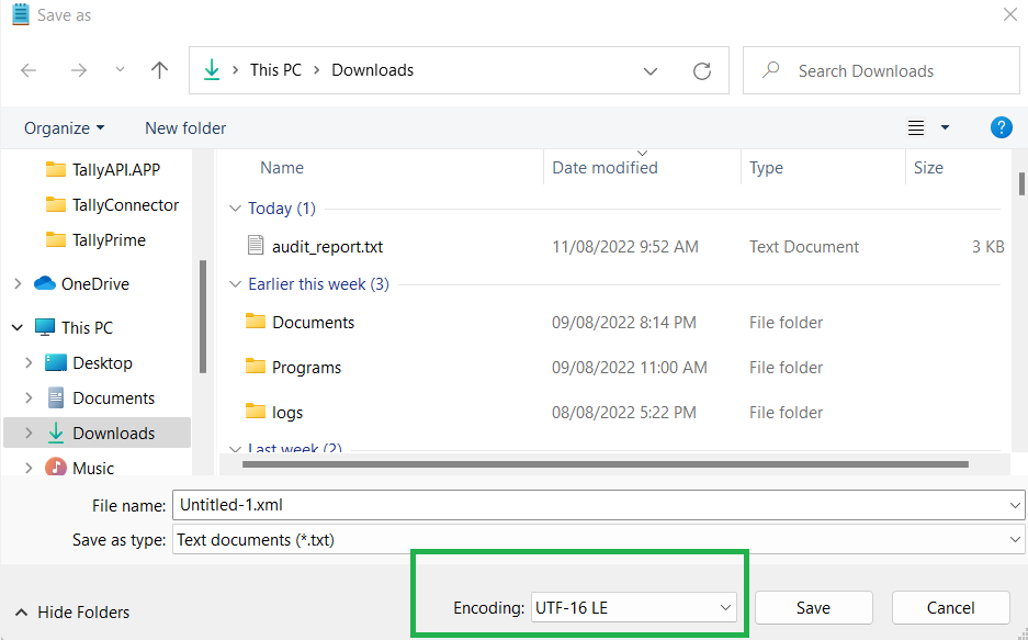 Xml save with encoding