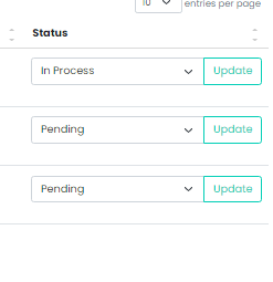 Results on Status update page