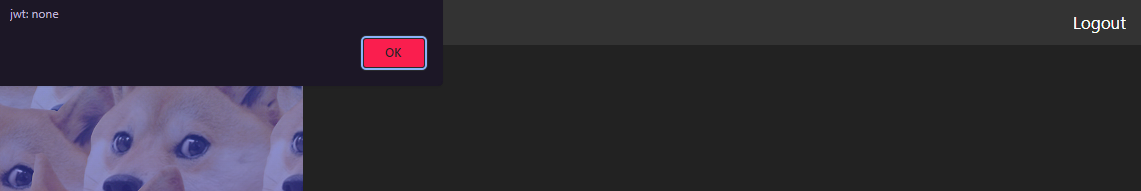 No jwt but theres logout button