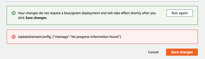 OpenSearch: no progress information found