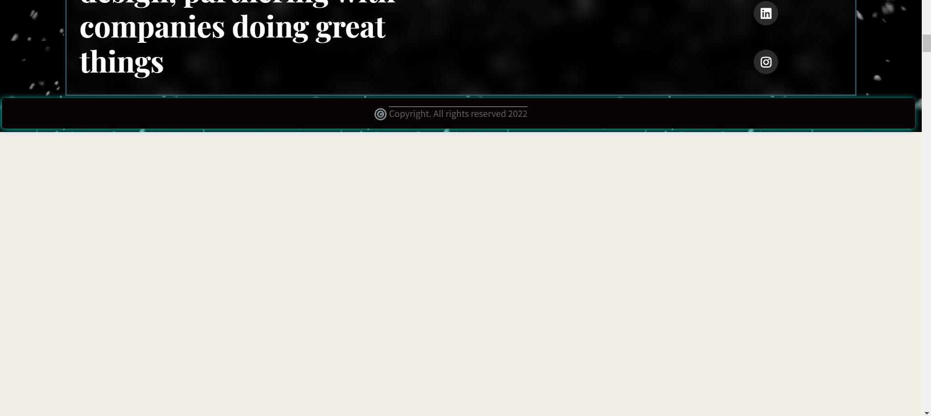 below image is showing after blank space after footer and a lot to scroll