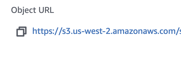 AWS S3 Object URL inside bucket