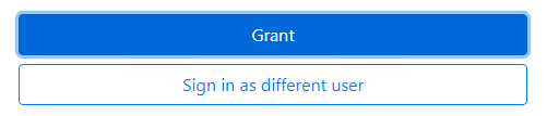 Grant button found and highlighted as if clicked.