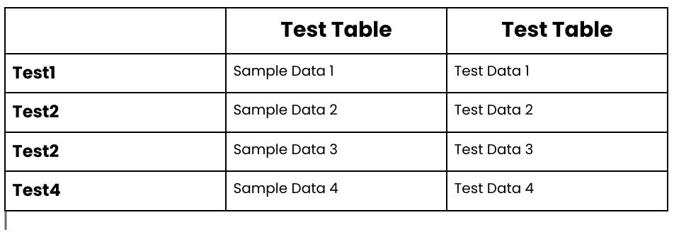 Doc Table