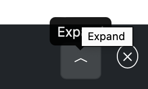 The same button, but with Expand in both titles when in collapsed state.