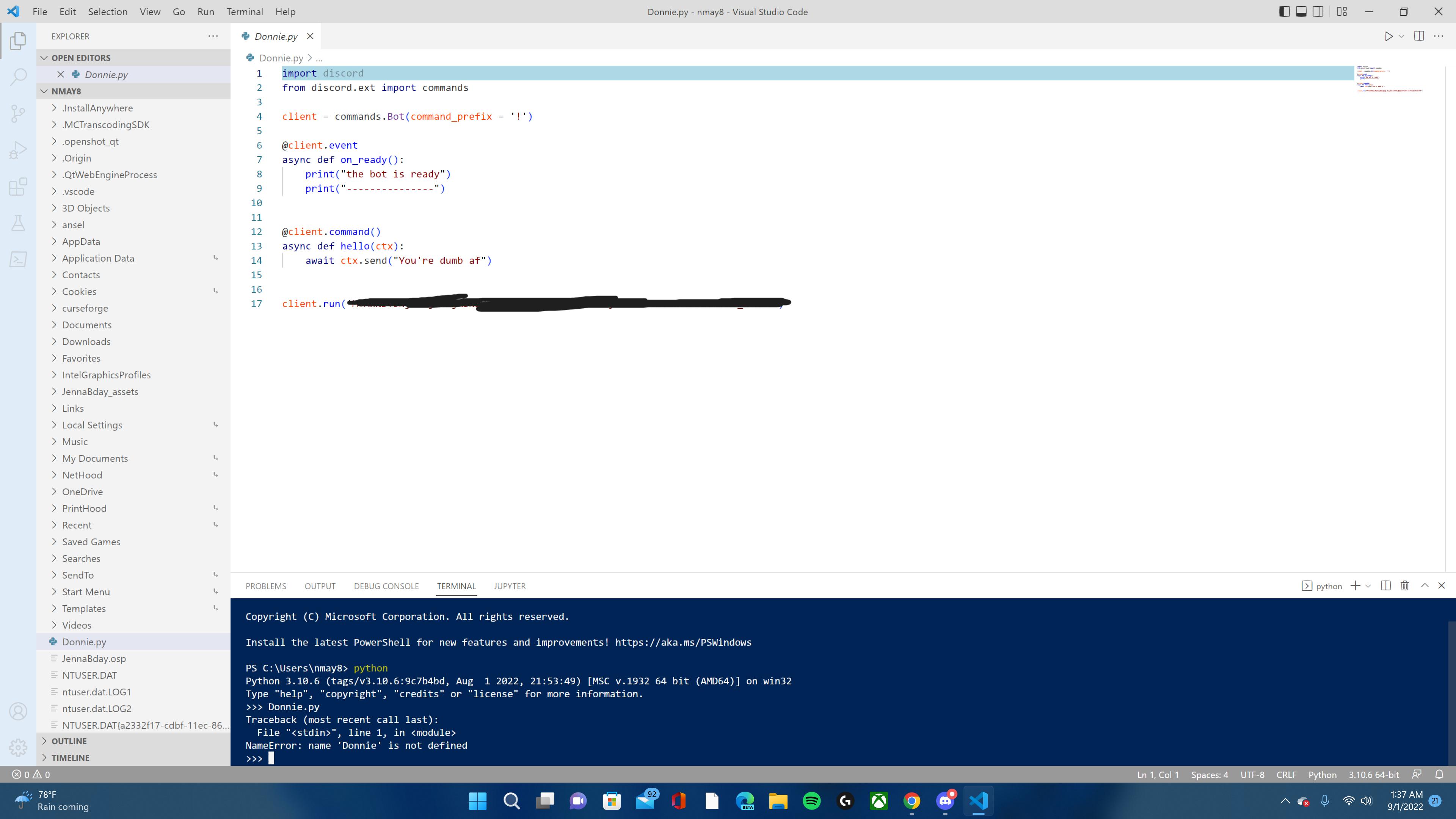 pic of my visual studio