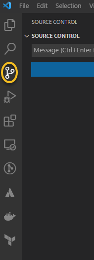 Source control tab highlighted