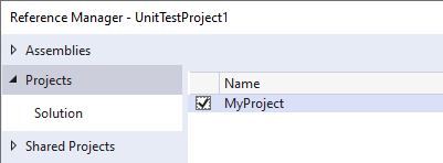 Select the project