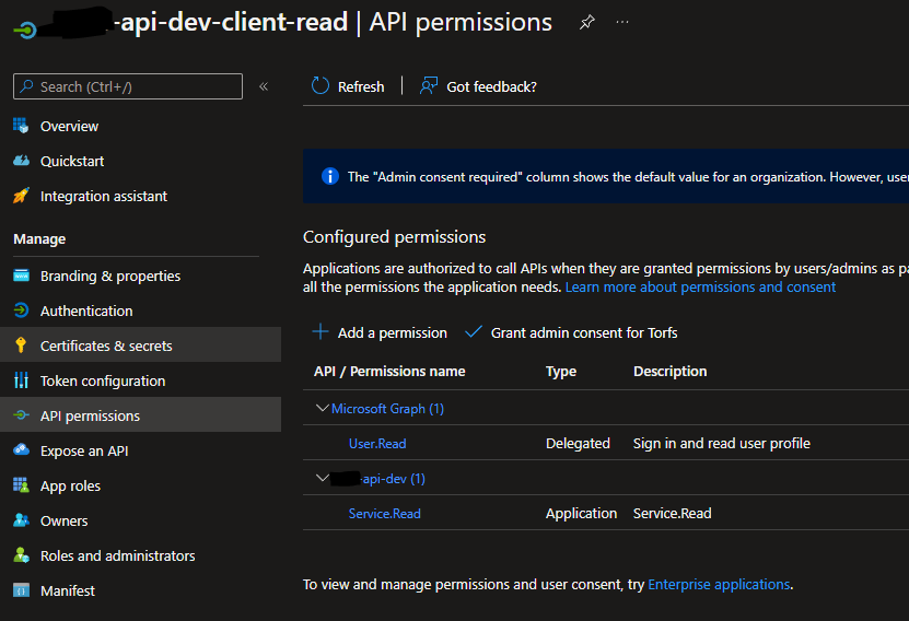 Client app regstration