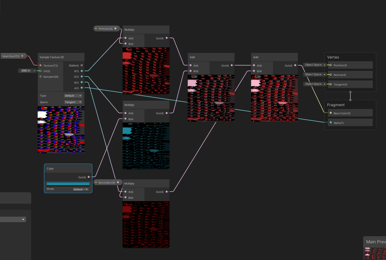 Shader Graph for Among Us Color Mask