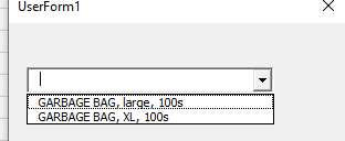 ComboBox Output