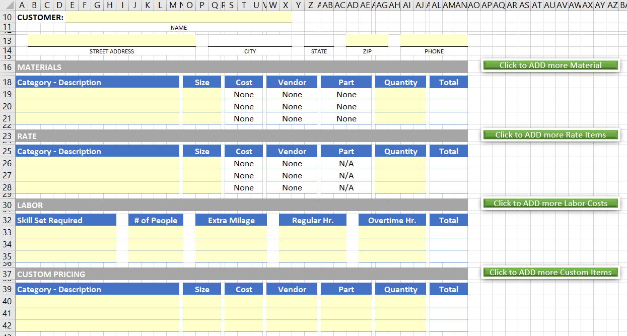 Image of Data Entry Worksheet