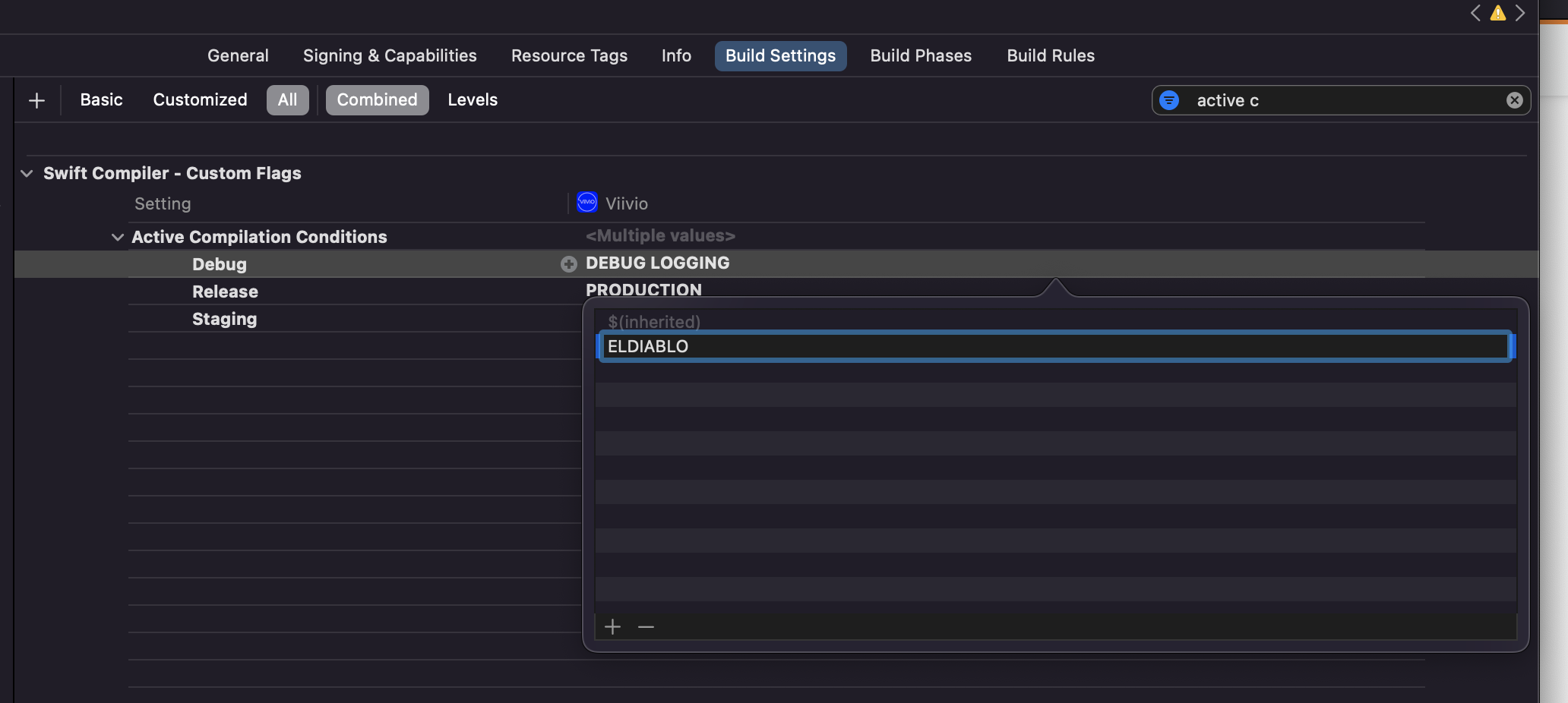 Macro key setting