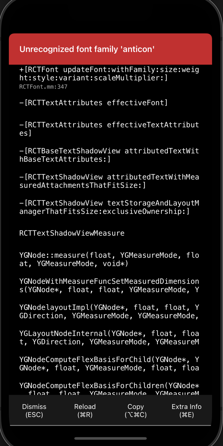 react-native-vector-icons error in iOS