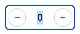 stepper component focus on container only