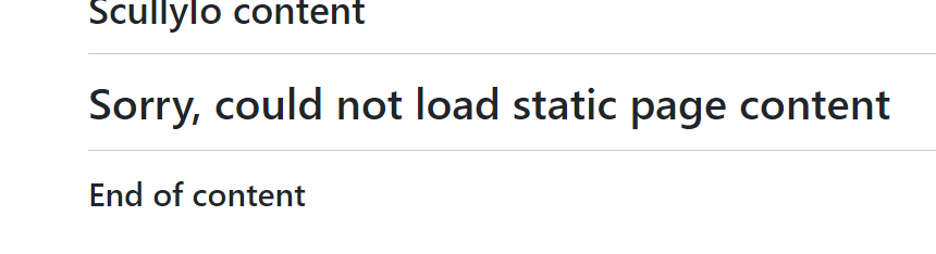 Sorry, could not load static page content