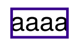 purple border around a few gibberish letters