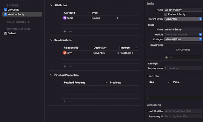 WeatherEntity setup