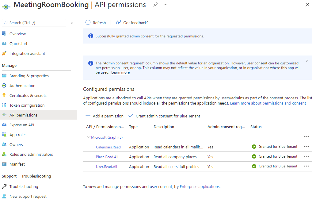 Azure ad app permissions